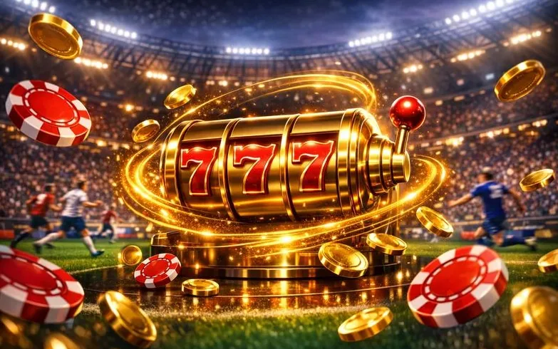 Hero banner registrazione Stellare Casino con slot 777 e monete dorate