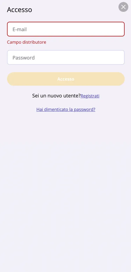 Modulo di accesso Stellare Casino