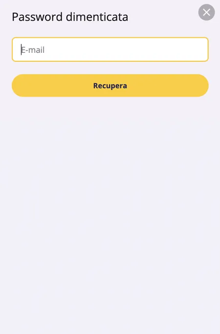 Form di recupero password Stellare Casino